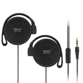 Shini Q940 3.5mm Super Bass EarHook Earphone for Mp3 Player Computer Mobile(Black No Mic)