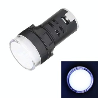 12V AD16-22D / S 22mm LED Signal Indicator Light Lamp (White)