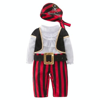 Male Baby Spring And Autumn Halloween Costume Pirate Captain Cute One-piece Suit, Size:110 Yards