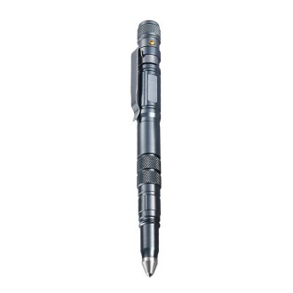 P08 Outdoor LED With Flashing Tungsten Steel Window Breaking Self-Defense Pen(Grey)