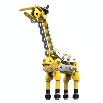 164pcs Giraffe Children Toy Metal Building Block Mechanical Handmade Assembly Animal Model