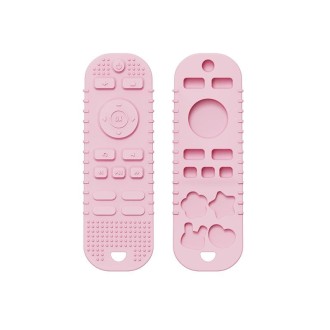 Infant Baby Silicone Remote Control  Shape Toy Teether Cute Chew Toy, Color: Monochrome Pink