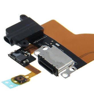 Original Charging Port + Headphone Audio Jack Flex Cable for iPod touch 5 (Black)