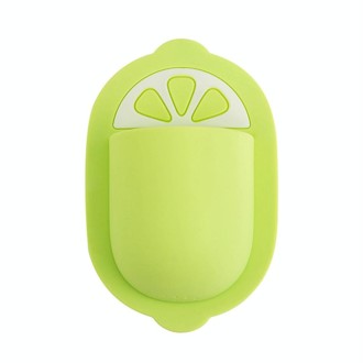 Wall Toiletries Free Installation Silicone Shelf(Green Lemon)