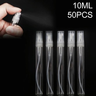 50 PCS Perfume Bottle Spray Bottle Perfume Bottle Empty Bottle, Capacity:10ML (Transparent)