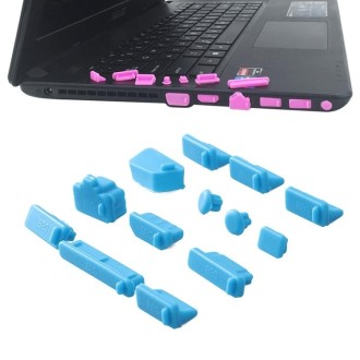 13 in 1 Universal Silicone Anti-Dust Plugs for Laptop(Blue)