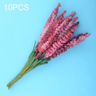 10 PCS DIY Wreath Material Artificial Flowers PE Mini Lavender Wedding Home Decoration(Red)