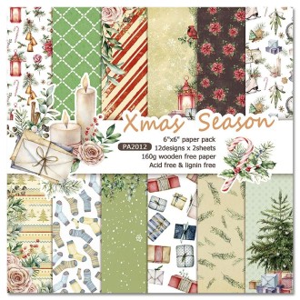 2 Sets PA2012 DIY Album Clipboard Handbook Card Background Paper, Size: 6 inch