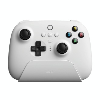 8BitDo Wireless 2.4G Gaming Controller With Charging Dock For PC / Windows 10 / 11 / Steam Deck(White)