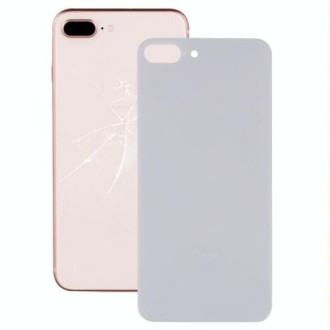 Easy Replacement Big Camera Hole Glass Back Battery Cover with Adhesive for iPhone 8 Plus(White)