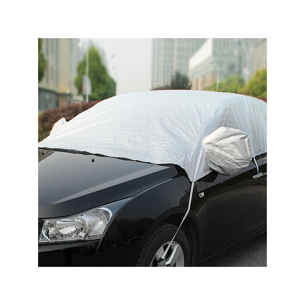 Car Half-cover Car Clothing Sunscreen Heat Insulation Sun Nisor, Aluminum Foil Size: 4.7x1.8x1.7m