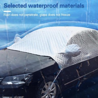 Car Half-cover Car Clothing Sunscreen Heat Insulation Sun Nisor, Aluminum Foil Size: 4.7x1.8x1.7m