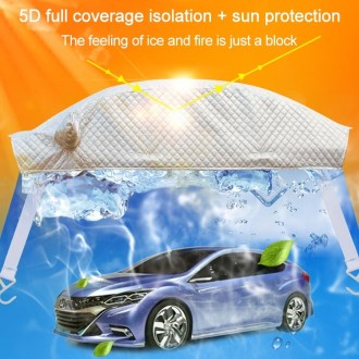 Car Half-cover Car Clothing Sunscreen Heat Insulation Sun Nisor, Aluminum Foil Size: 4.7x1.8x1.7m