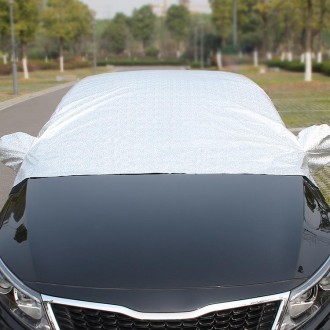 Car Half-cover Car Clothing Sunscreen Heat Insulation Sun Nisor, Aluminum Foil Size: 4.7x1.8x1.7m