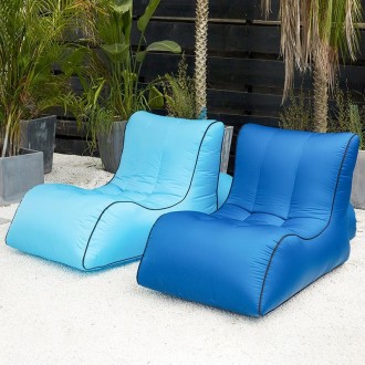 BB1803 Foldable Portable Inflatable Sofa Single Outdoor Inflatable Seat, Size: 70 x 60 x 55cm(White)