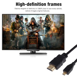 XM46 Full 1080P Video HDMI to Micro HDMI Cable for Xiaomi Xiaoyi, Length: 1.5m