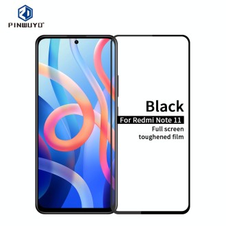 For Xiaomi Redmi Note 11 PINWUYO 9H 2.5D Full Screen Tempered Glass Film(Black)