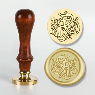 English Letters Series Fire Lacquer Seal Toxca Handle+Brass Seal Head(YW-03 For You)