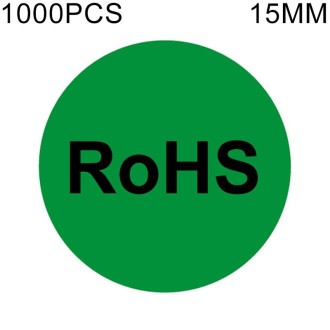 1000 PCS Round Shape Self-adhesive RoHS Sticker RoHS Label, Diameter: 15mm