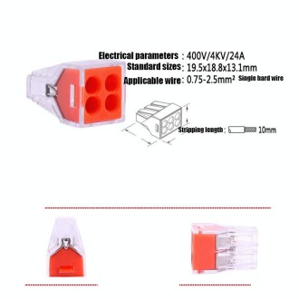 10 PCS VSE-104 Fast Wire Connector Terminal