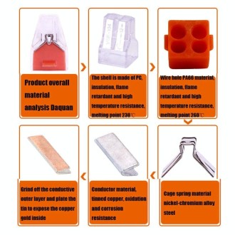 10 PCS VSE-104 Fast Wire Connector Terminal