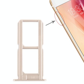 For Vivo X7 2 x SIM Card Tray (Gold)