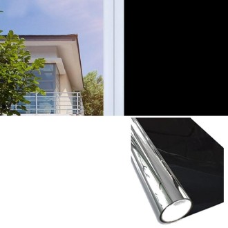 Sunscreen Shading Film One-way Perspective Anti-peeping Glass Sticker, Specification: 40x100cm(Full Shading-Black)