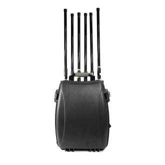 JAX-101F-6 120W High Power 6-way UAV Signal Jammer(Black)