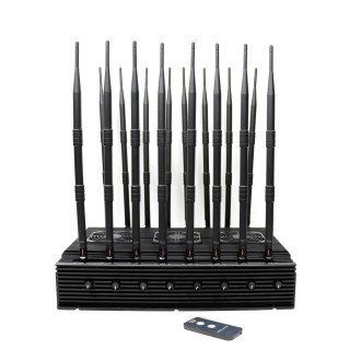 JAX-121F-16 2G/3G/4G/5G/WiFi/GPS/LOJACK/LORA/UHF/VHF Phone Signal Jammer(Black)