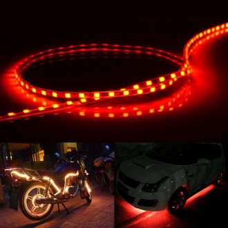 5 PCS Flow Style 45 LED 3528 SMD Waterproof Flexible Car Strip Light for Car Decoration, DC 12V, Length: 45cm