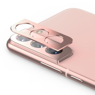 For Samsung Galaxy S22 5G / S22+ 5G ENKAY Aluminium Alloy Camera Lens Cover(Rose Gold)