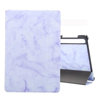 For Galaxy Tab S6 10.5 T860 Marble Texture Pattern Horizontal Flip Leather Case, with Three-folding Holder & Sleep / Wake-up Fun