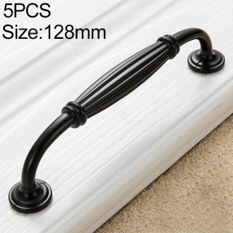 5 PCS 6064_128 Thickened Drawer Cabinet Handle (Black)