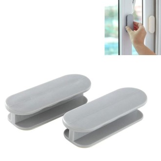 Door Handle Punch-Free Window Paste Type Handle Sliding Door Auxiliary Door Handle(Grey)