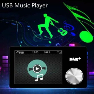 2.8 inch Car DAB+Digital Broadcasting Colorful Screen Receiver FM Forwarding AUX Output