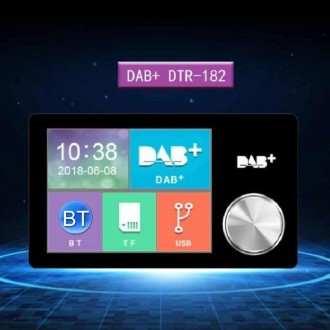 2.8 inch Car DAB+Digital Broadcasting Colorful Screen Receiver FM Forwarding AUX Output