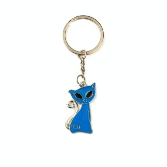 10 PCS Metal Paint Key Ring Car Pendant(Blue)