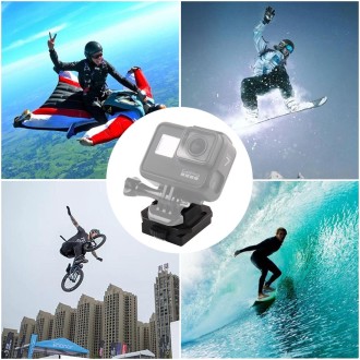 GP193 Aluminium Alloy Helmet Selfie Stand for GoPro HERO 1/2/3/3+/4/5 Session/6/7 , Xiaoyi and 4K 2 Generation Sports Camera