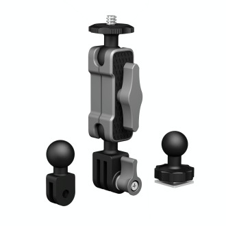 STARTRC Aluminium Alloy Mount Adapter Adjustable Arm, Deluxe Version (Black Silver)