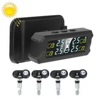 Car High Precision Solar Charging Tire Pressure Monitoring System TPMS, Built-in Voice Sensor