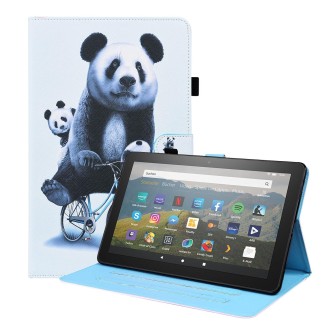 For Amazon Fire HD 8 2020 10th Gen Animal Pattern Horizontal Flip Leather Case with Holder & Card Slots & Photo Frame & Sleep / 