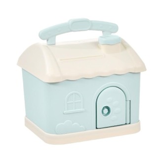 Children Cartoon Desired Storage Piggy Bank(Small House Blue)