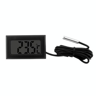 2 PCS Fish Tank Digital Thermometer Waterproof Probe Electronic Measuring Thermometer, Line Length: 5m (Black)