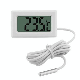 2 PCS Fish Tank Digital Thermometer Waterproof Probe Electronic Measuring Thermometer, Line Length:  2m (White)