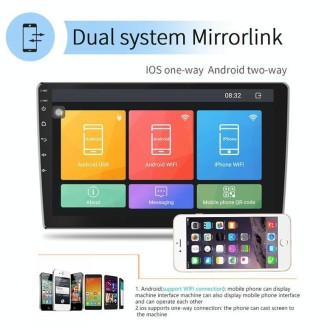 Universal Machine Android Smart Navigation Car Navigation DVD Reversing Video Integrated Machine, Size:10inch 2+16G, Specificati