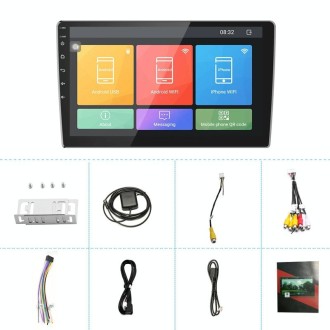 Universal Machine Android Smart Navigation Car Navigation DVD Reversing Video Integrated Machine, Size:10inch 2+16G, Specificati