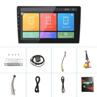 Universal Machine Android Smart Navigation Car Navigation DVD Reversing Video Integrated Machine, Size:9inch 1+16G, Specificatio