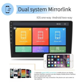 Universal Machine Android Smart Navigation Car Navigation DVD Reversing Video Integrated Machine, Size:9inch 2+32G, Specificatio