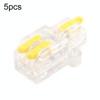 D1-2T Push Type Mini Wire Connection Splitter Quick Connect Terminal Block(Yellow)