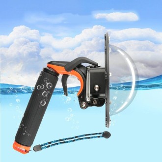 Shutter Trigger + Dome Port Lens Transparent Cover + Floating Hand Grip Diving Buoyancy Stick with Adjustable Anti-lost Strap & 